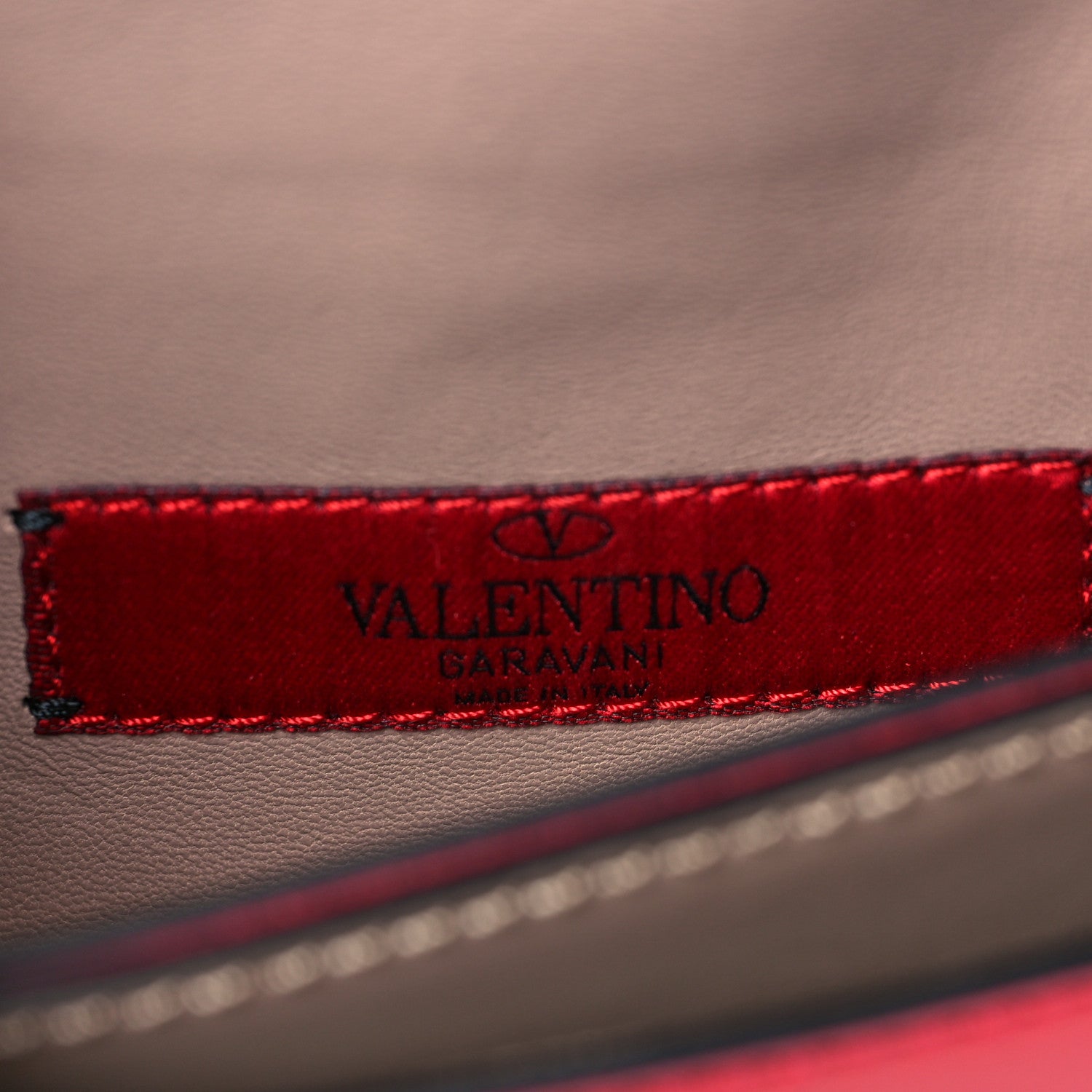 Valentino Garavani Nappa Small Rockstud Wristlet Clutch Fragola 7 of 10