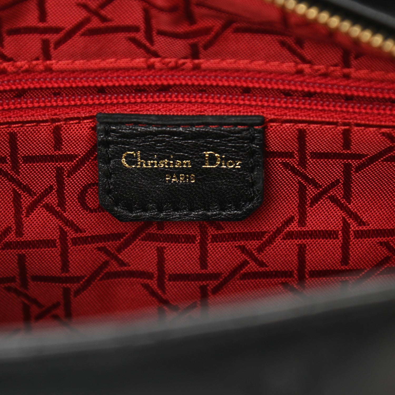 Christian Dior Lambskin Cannage Medium Lady Dior Black 6 of 10