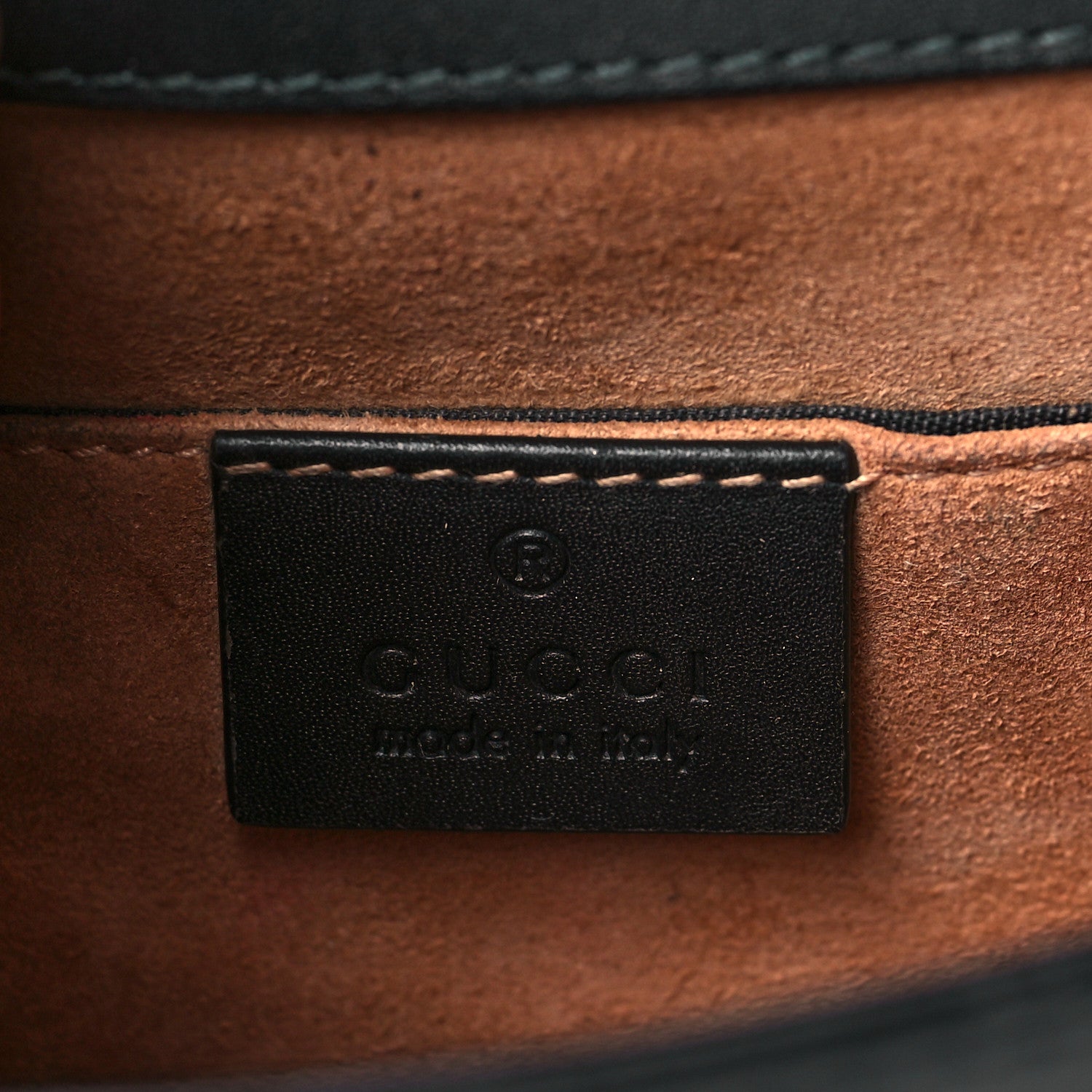 Gucci Calfskin Mini Sylvie Chain Shoulder Bag Black 6 of 13