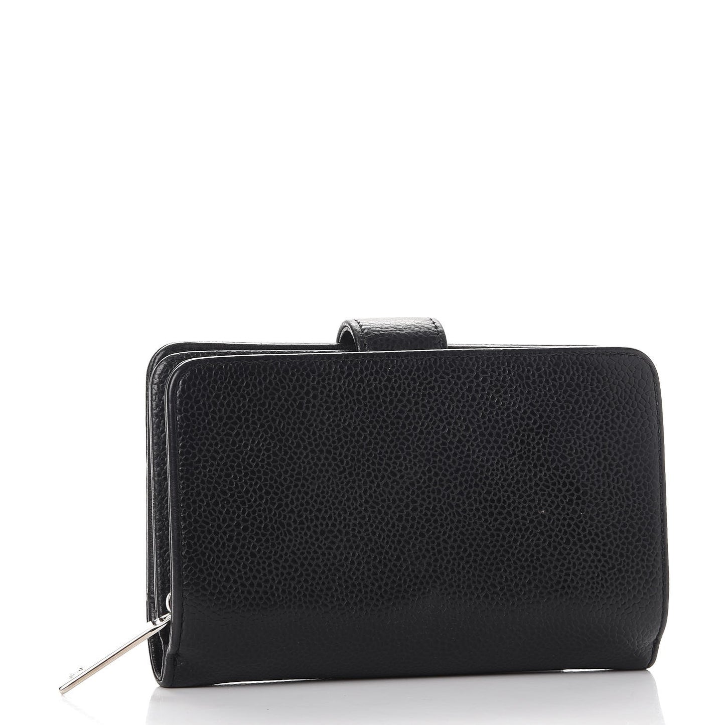 Caviar Timeless CC Zipped Pocket Wallet Black