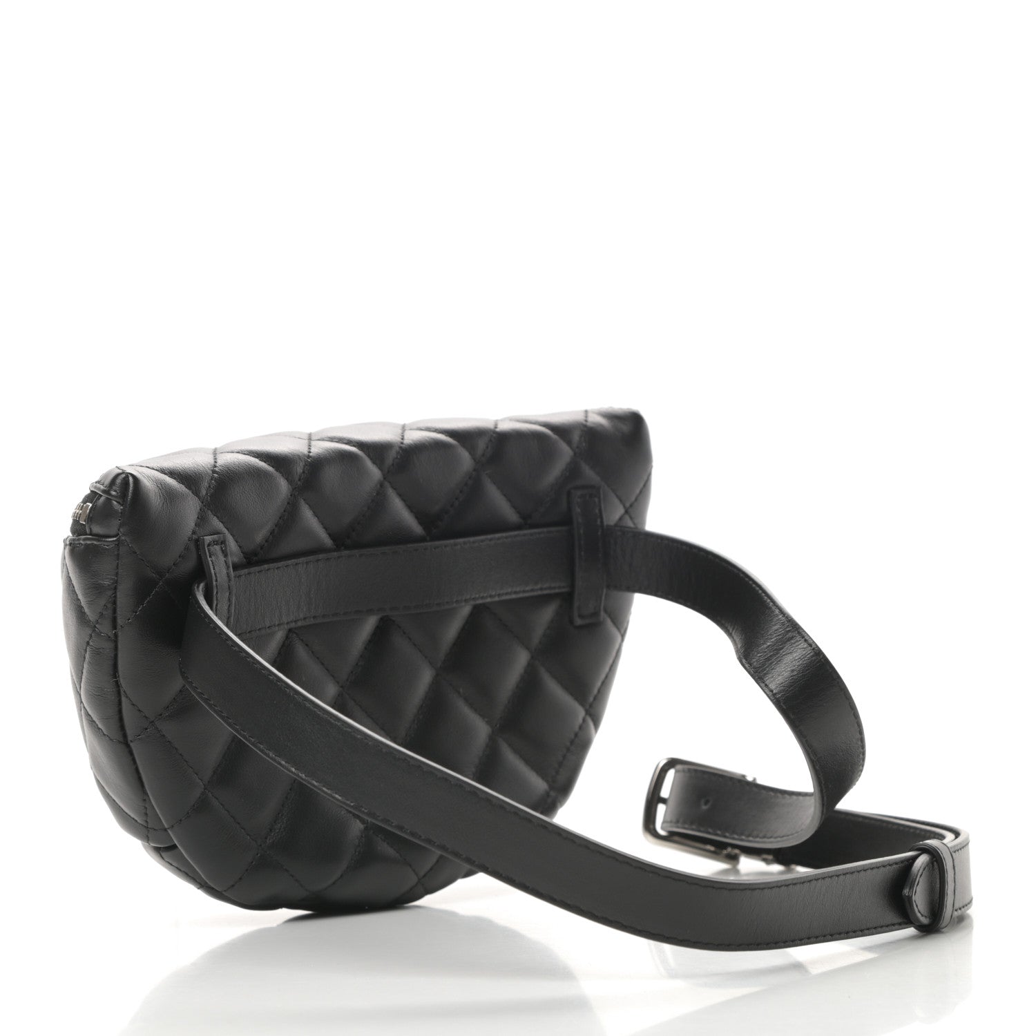 Chanel Calfskin Quilted Waist Belt Bag Black 3 of 11