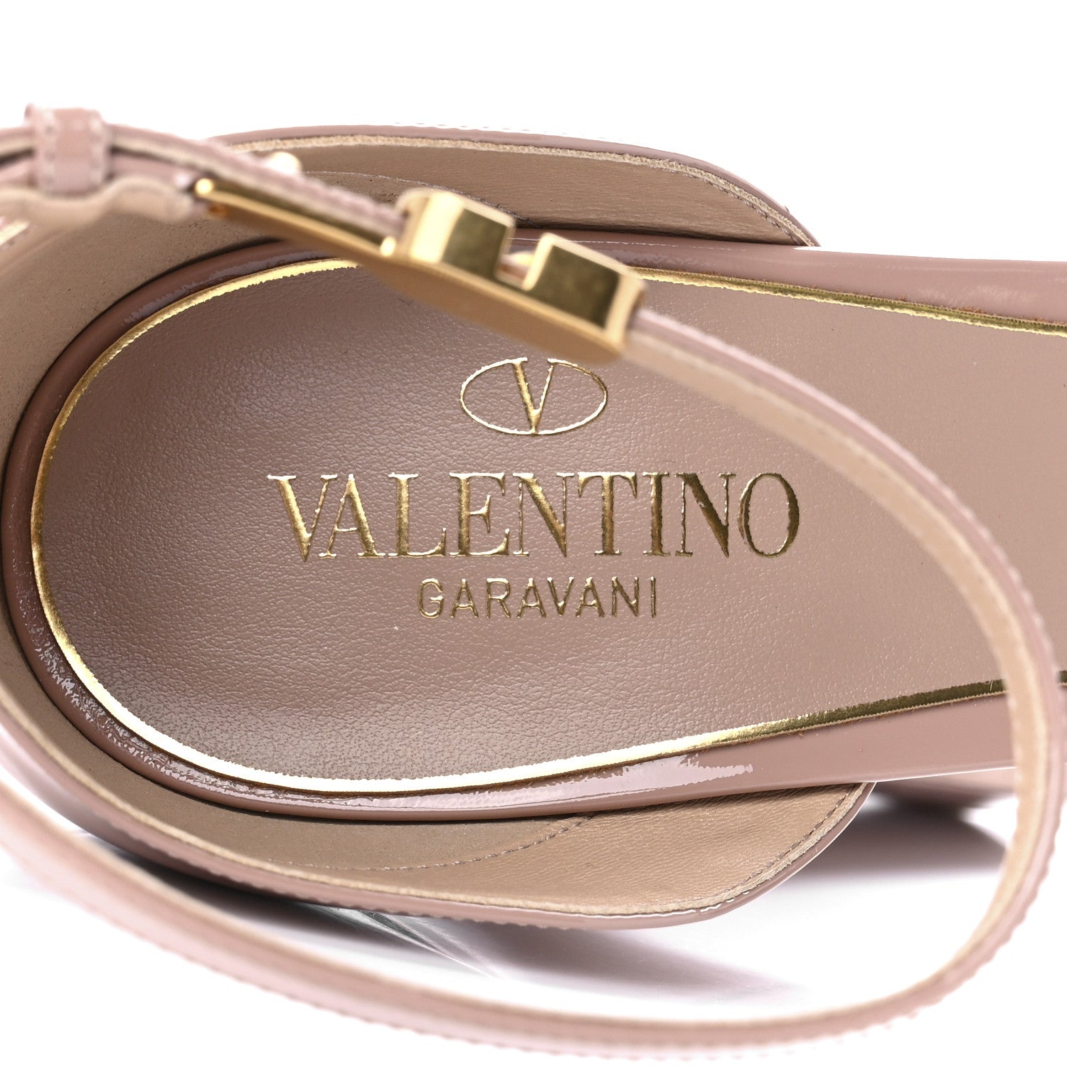 Valentino Garavani Patent Tan-Go 55/155mm Platform Sandals 40 Rose Cannelle 7 of 7