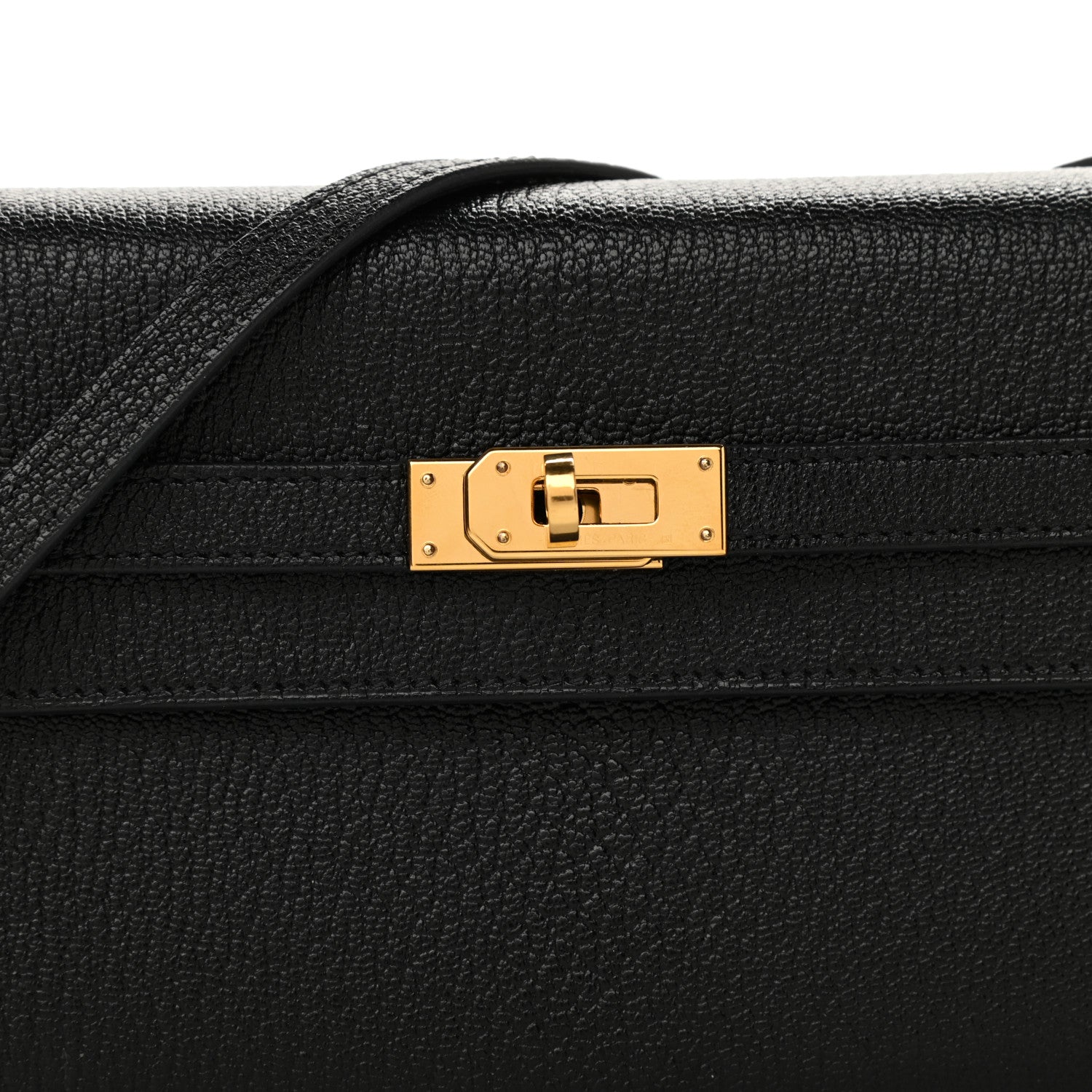 Hermes Chevre Mysore Kelly Wallet To Go Black 7 of 10
