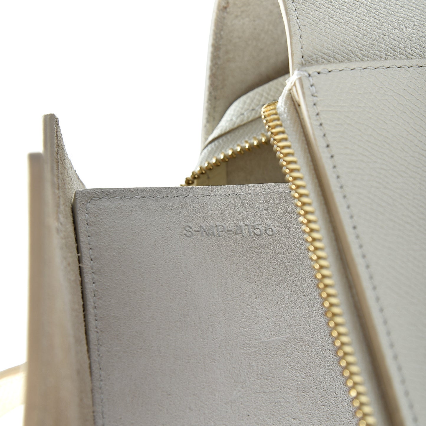 Grained Calfskin Micro Belt Bag White
