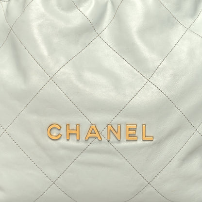 Chanel Shiny Calfskin Quilted Small Chanel 22 Grey 10 of 14