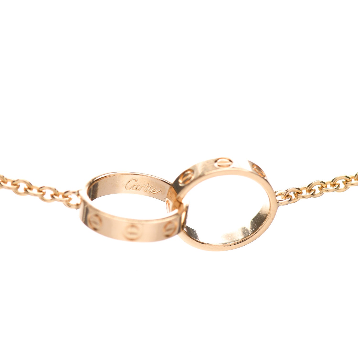 Cartier 18K Yellow Gold Interlocking LOVE Necklace 5 of 6