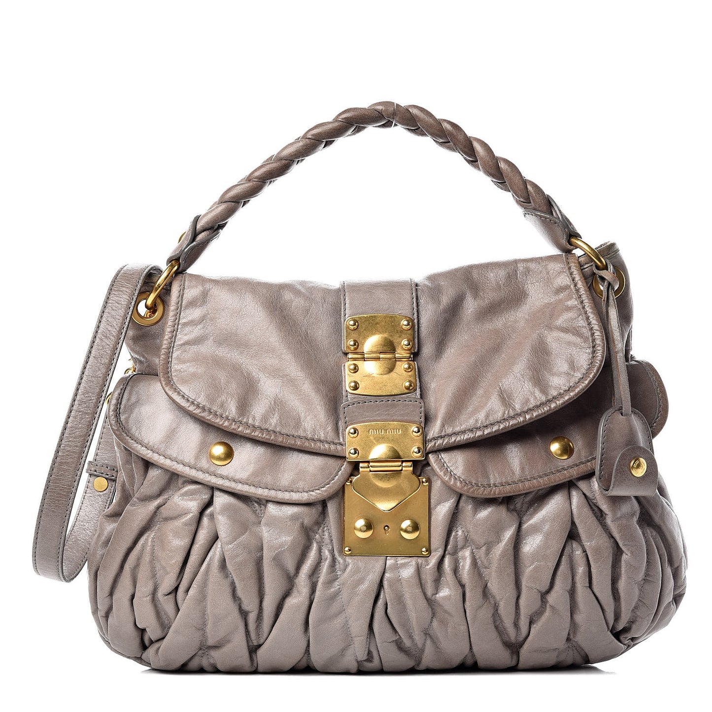 Nappa Matelasse Coffer Hobo Fumo