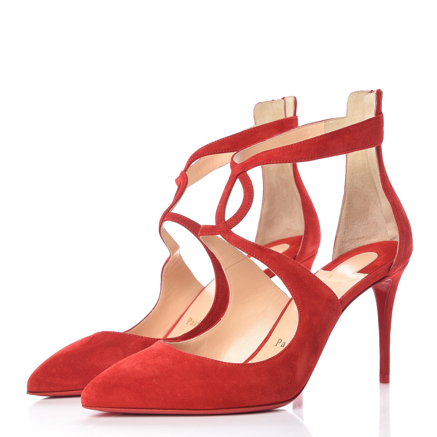 Veau Velours Rosas 85 Pumps 39 Loubi