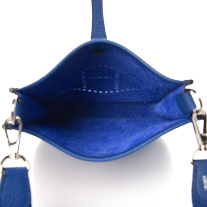 Hermes Taurillon Clemence Evelyne TPM Bleu Electrique 5 of 9
