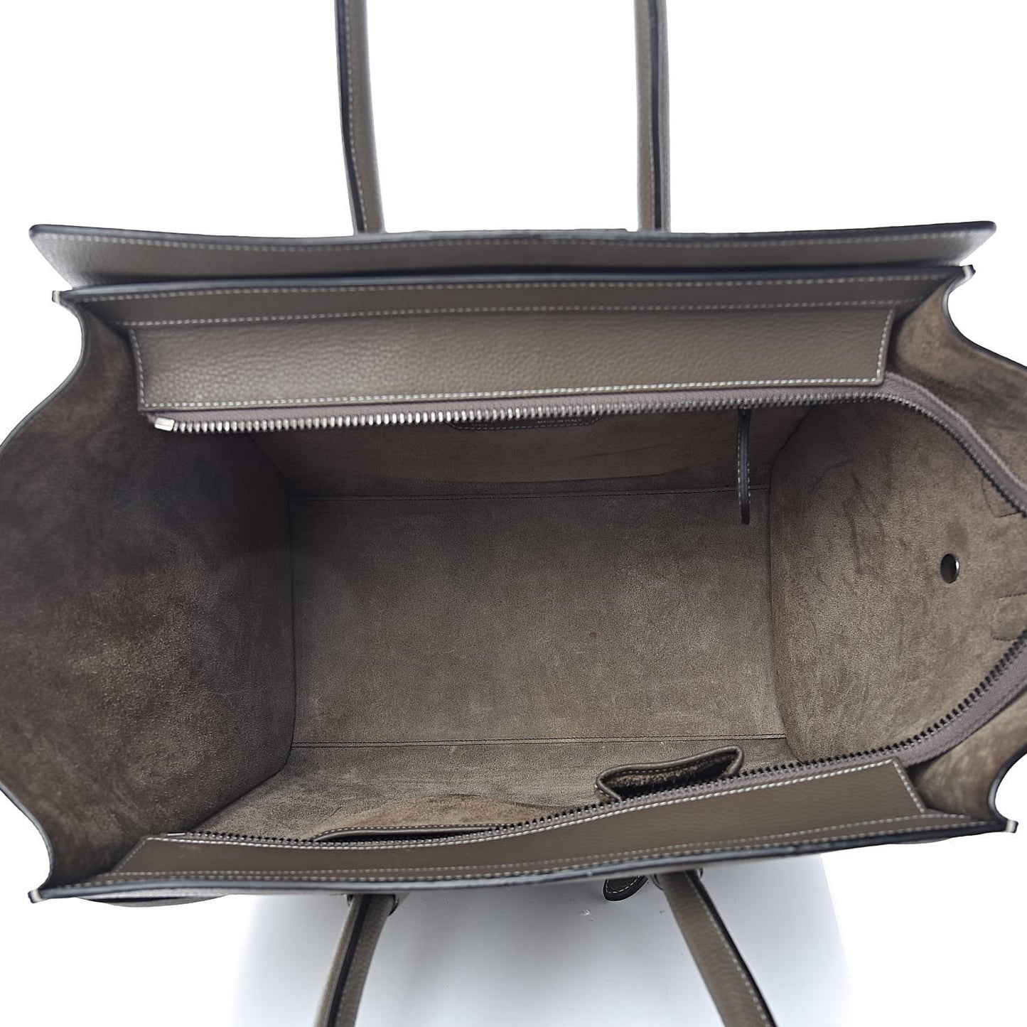 Drummed Calfskin Mini Luggage Souris