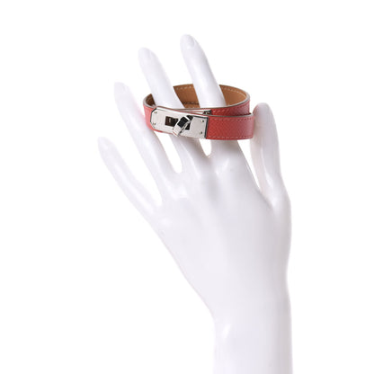 Hermes Epsom Kelly Double Tour Bracelet M Rose Jaipur 2 of 7