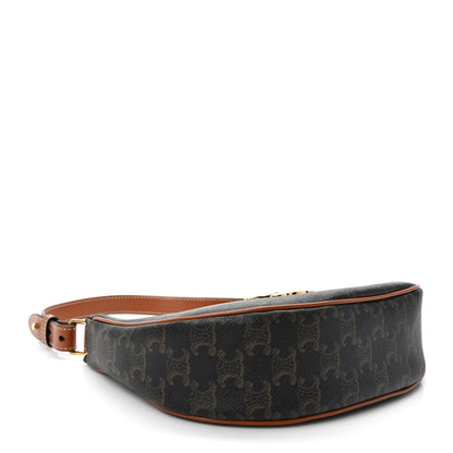 Celine Triomphe Canvas Calfskin Medium Strap Ava Triomphe Shoulder Bag Tan 4 of 8