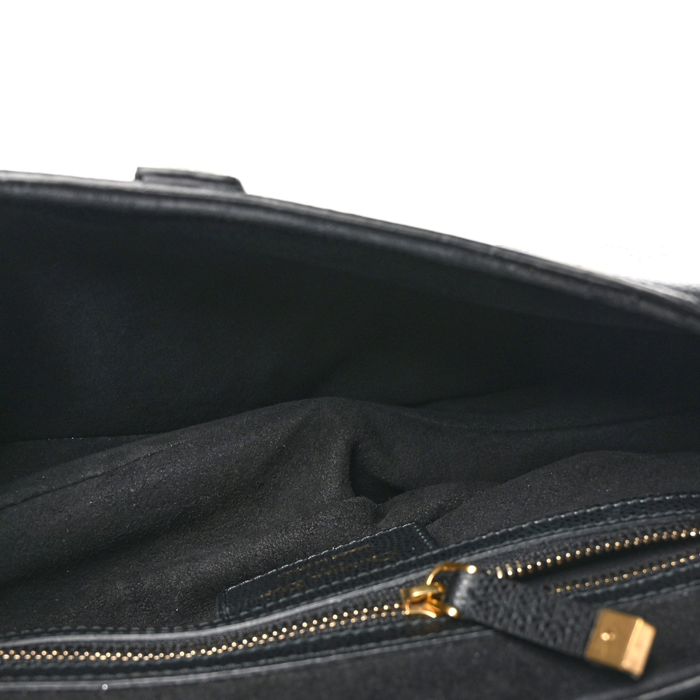 Grained Calfskin Saddle Bag Black
