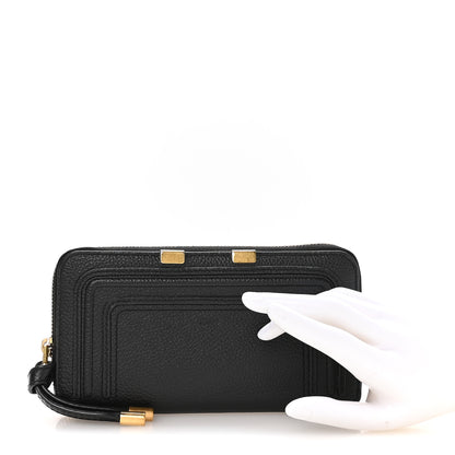 Chloe Grained Calfskin Marcie Long Zip Around Wallet Black 2 of 8