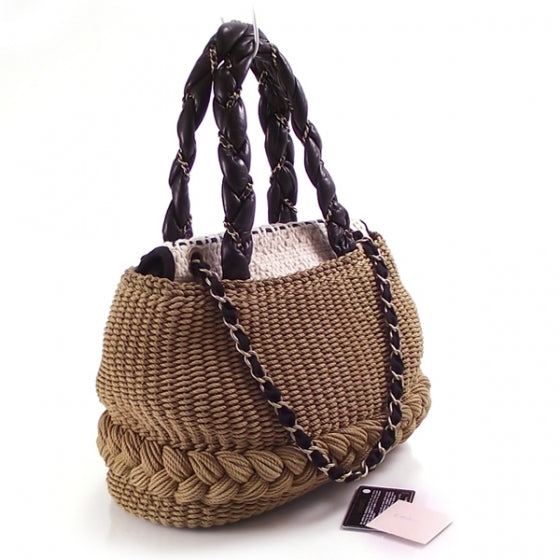 Woven Raffia CC Coco Country Tote
