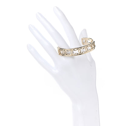 Chanel Metal Logo CC Cuff Gold 2 of 4