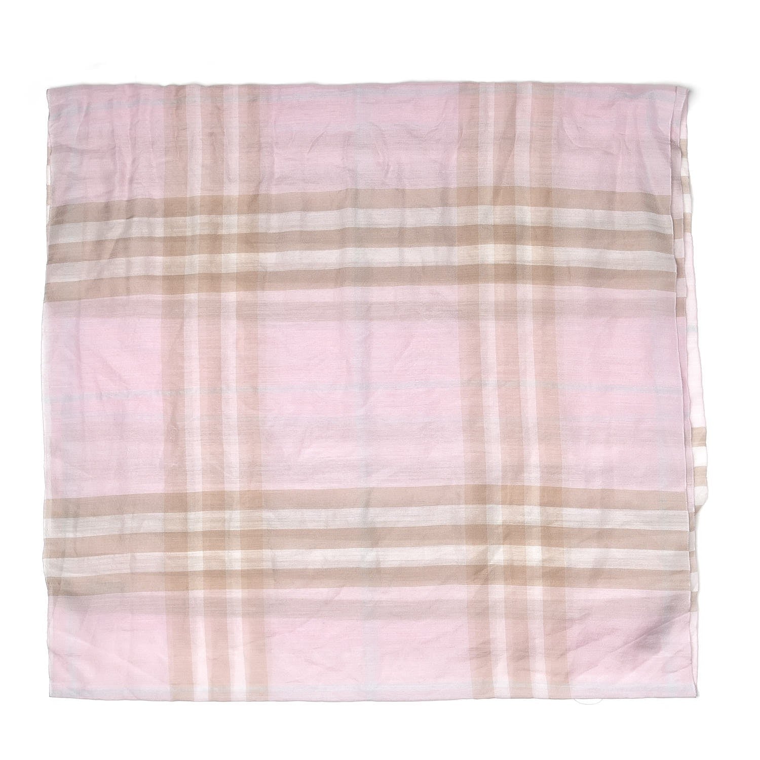 Burberry Wool Silk Giant Check Lightweight Scarf 3 of 5