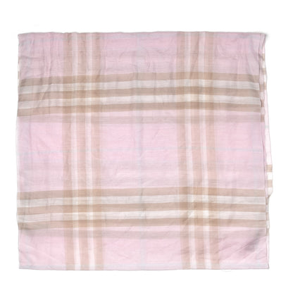 Burberry Wool Silk Giant Check Lightweight Scarf 3 of 5