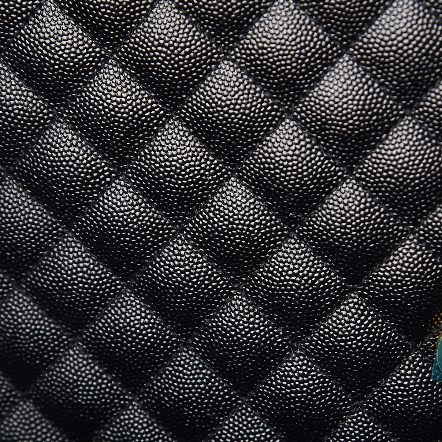 Grain De Poudre Textured Mixed Matelasse Large Triquilt Monogram Satchel Black