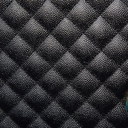 Saint Laurent Grain De Poudre Textured Mixed Matelasse Large Triquilt Monogram Satchel Black 11 of 11
