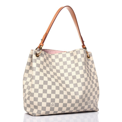 Louis Vuitton Damier Azur Graceful PM Rose Ballerine 3 of 19