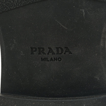 Prada Satin Crystal Metal Triangle Logo 50mm Loafers 38 Cristal 7 of 9