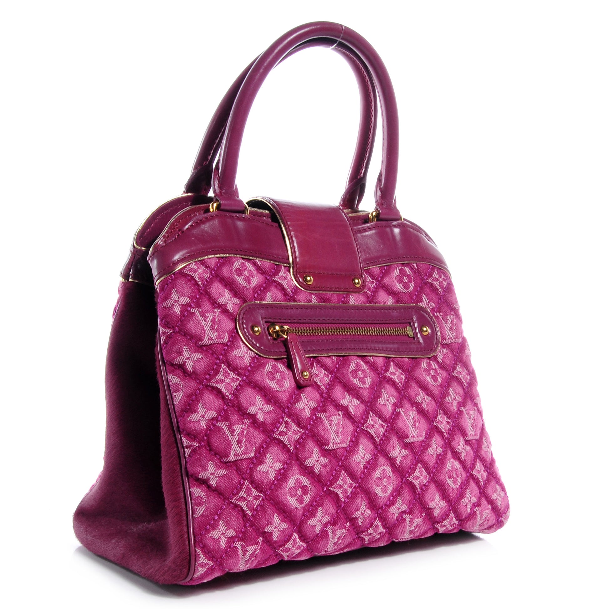 Louis Vuitton Monogram Denim Quilted Linda Fuchsia 3 of 7