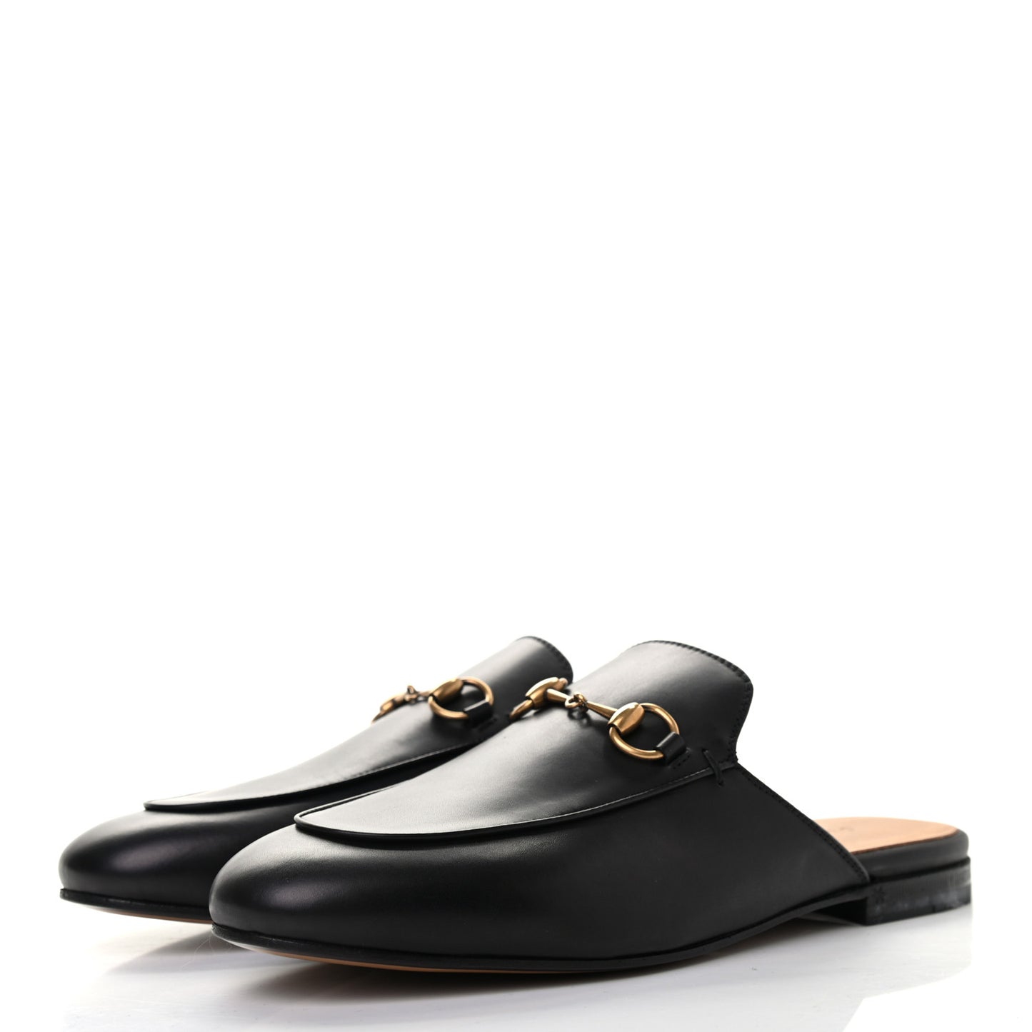 Calfskin Womens Princetown Slippers 37 Black