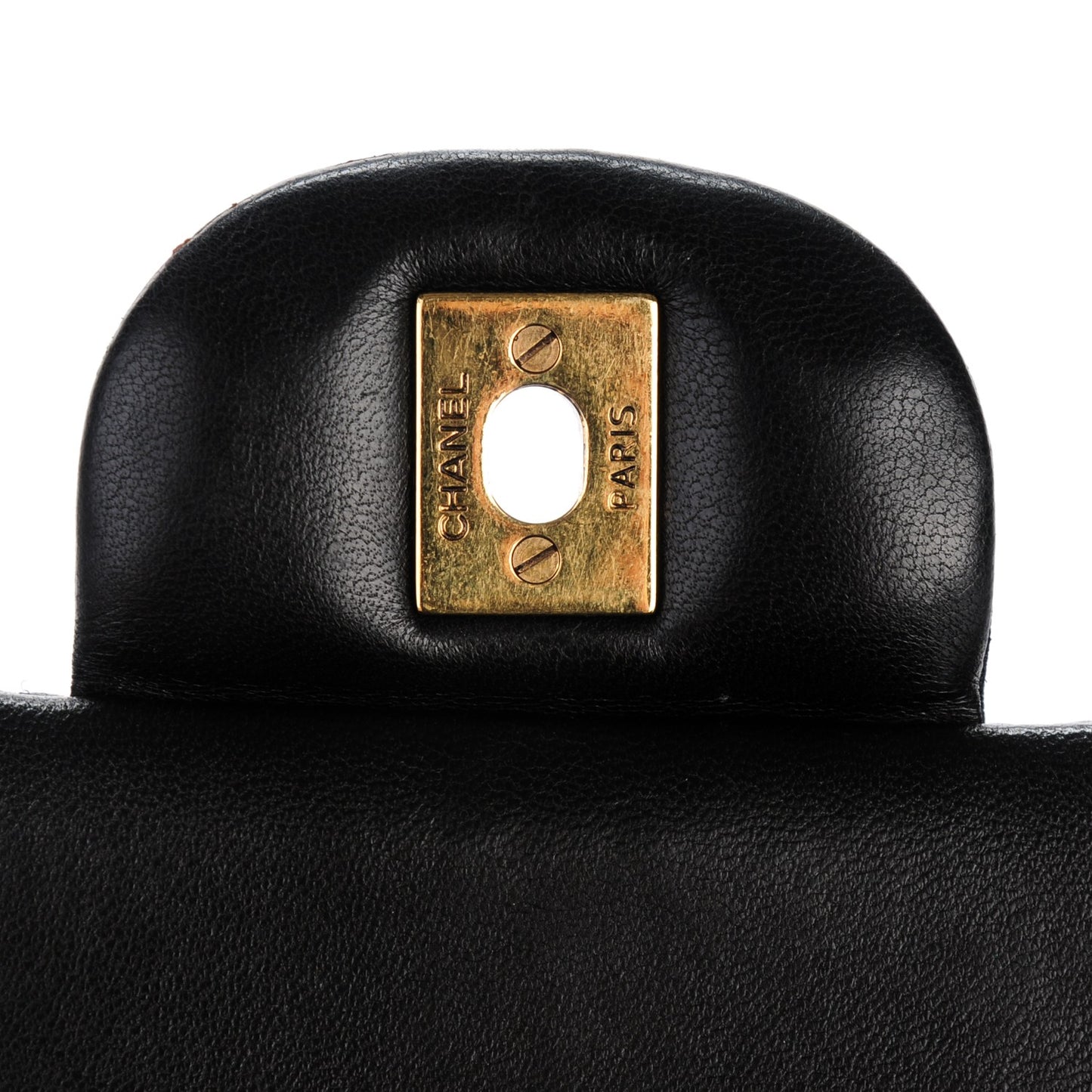 Lambskin Quilted Jumbo Double Flap Black