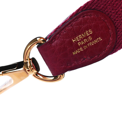 Hermes Taurillon Clemence Evelyne TPM Rouge Grenat 5 of 5