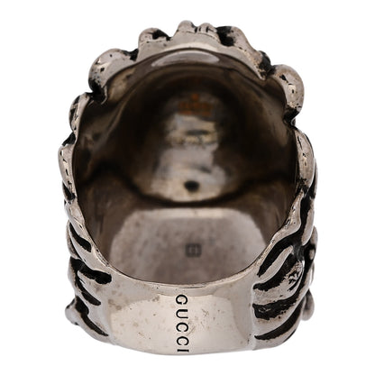 Gucci Metal Crystal Lion Head Ring 16 7.5 multicolor 56 7.5 Silver 4 of 8