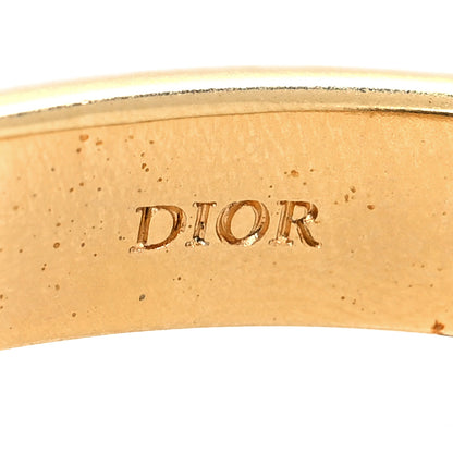 Christian Dior Metal Enamel Code Bangle Bracelet White Gold White 4 of 4