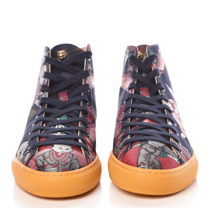 Gucci X DISNEY Jacquard Japanese Donald Duck Mens High Top Sneakers 6.5 Tide Multicolor 2 of 11