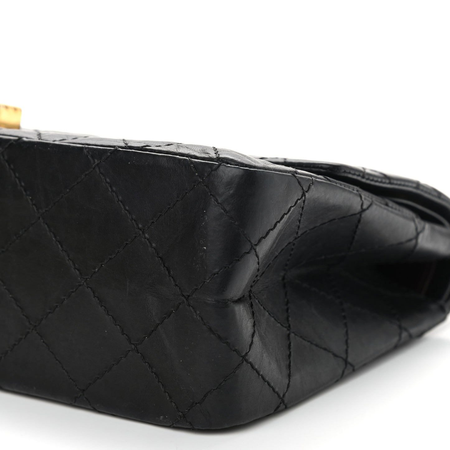 Aged Calfskin Quilted 2.55 Reissue 226 Flap Black