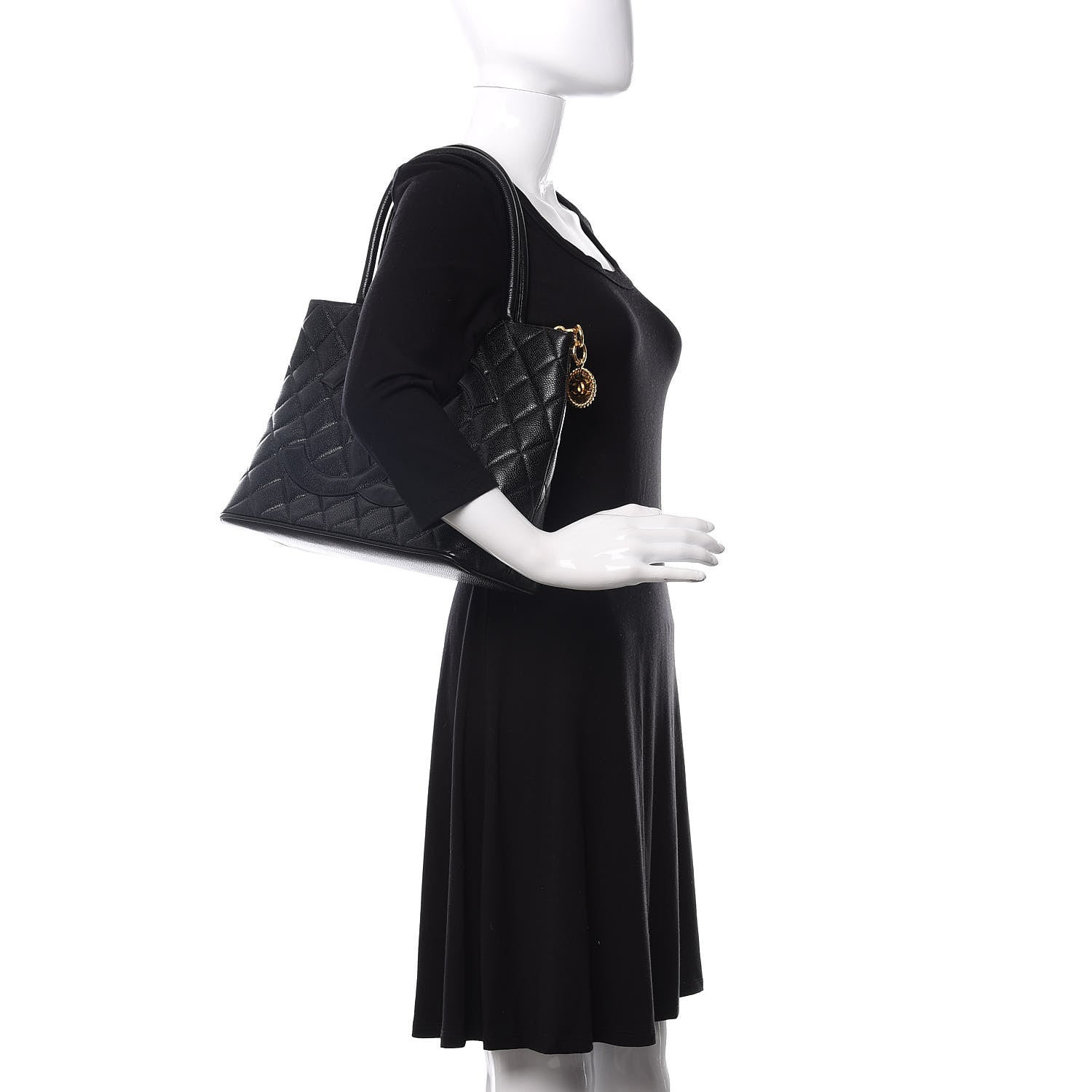 Chanel Caviar Quilted Medallion Tote Black 2 of 11