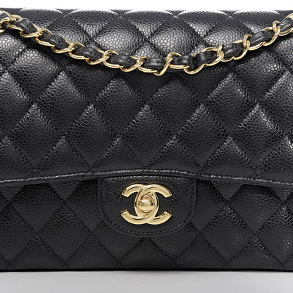 Chanel Caviar Quilted Medium Double Flap Black 11 of 11