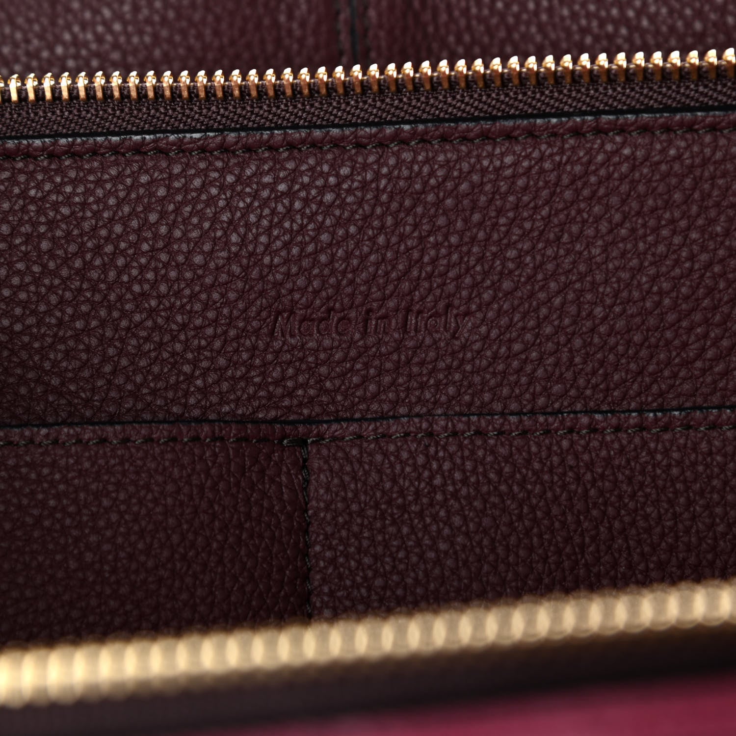 Celine Baby Grained Calfskin Small Tri-Fold Bag Burgundy 6 of 9