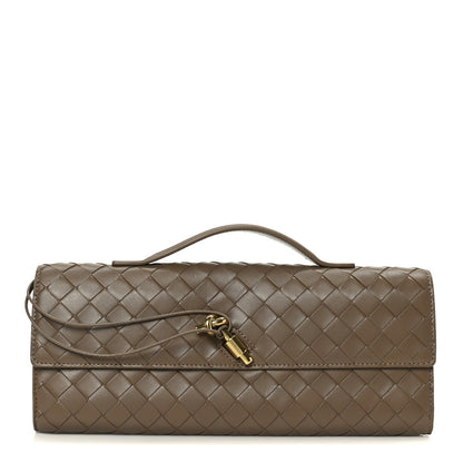 Bottega Veneta Nappa Intrecciato Long Andiamo Top Handle Clutch Pinecone 1 of 8