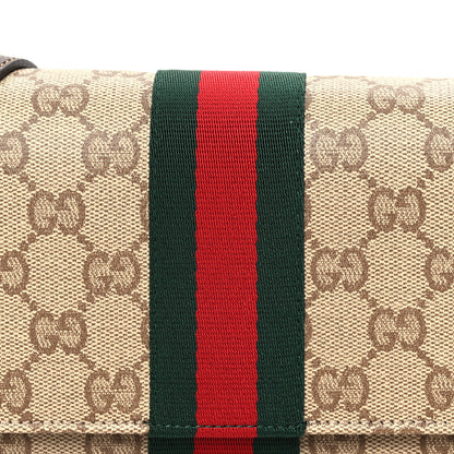 Gucci Monogram Web Small Pouch with Strap  Sand Dark Brown 7 of 10