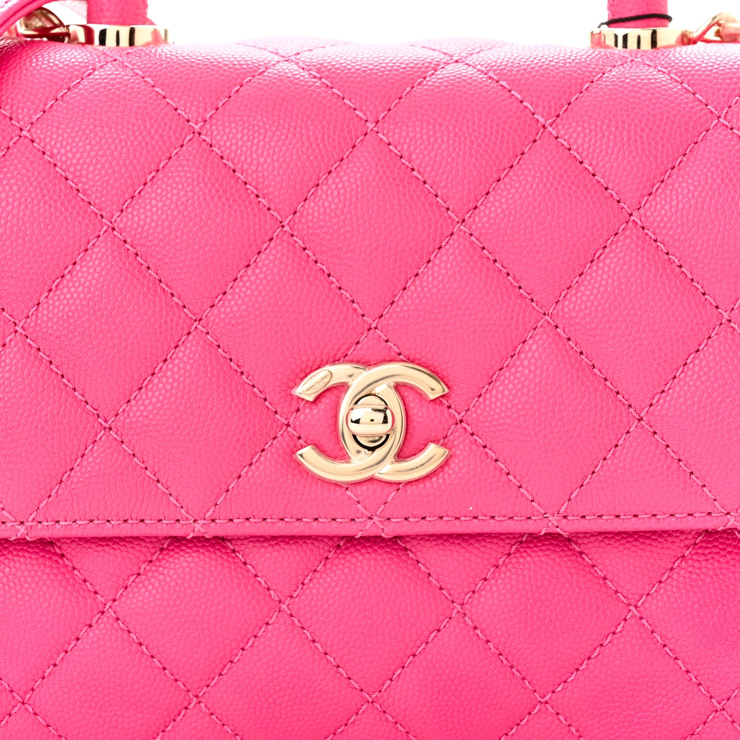 Chanel Caviar Quilted Mini Coco Handle Flap Rose 8 of 12
