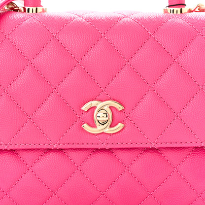 Chanel Caviar Quilted Mini Coco Handle Flap Rose 8 of 12