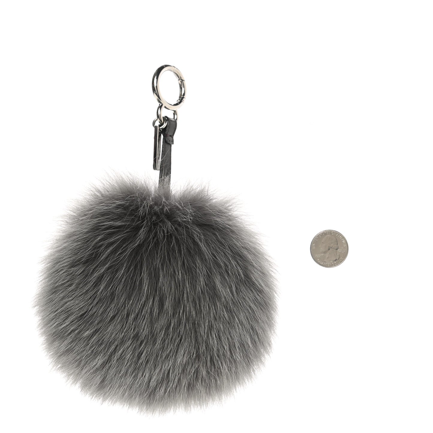 Fox Fur S ABCharm Bag Charm Grey Yellow