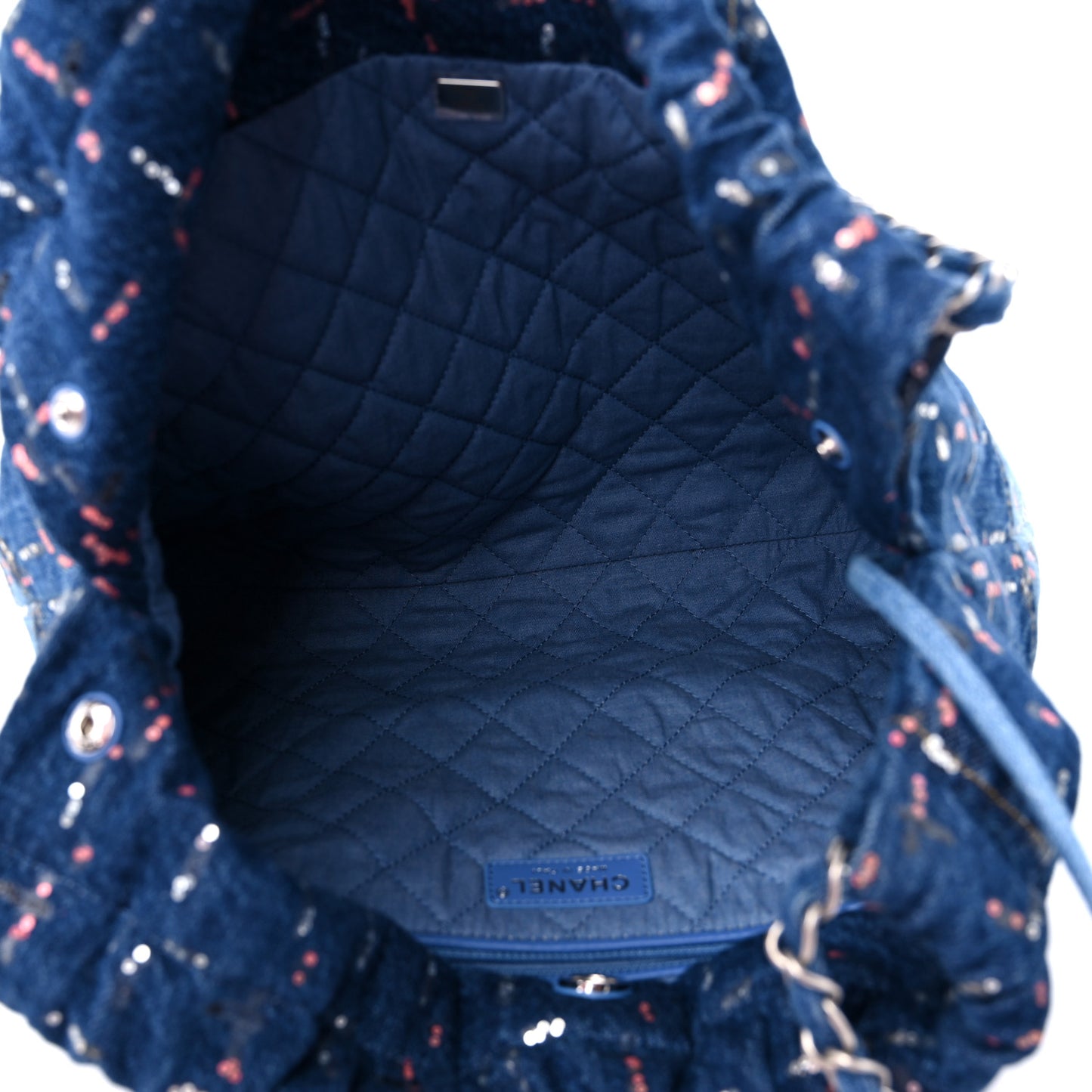 Denim Sequin Chanel 22 Blue