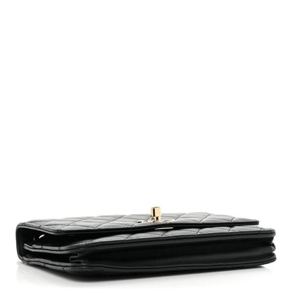 Chanel Lambskin Quilted Trendy CC Wallet On Chain WOC Black 4 of 23