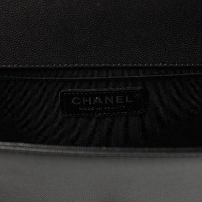 Chanel Caviar Quilted Medium Boy Flap So Black 8 of 11