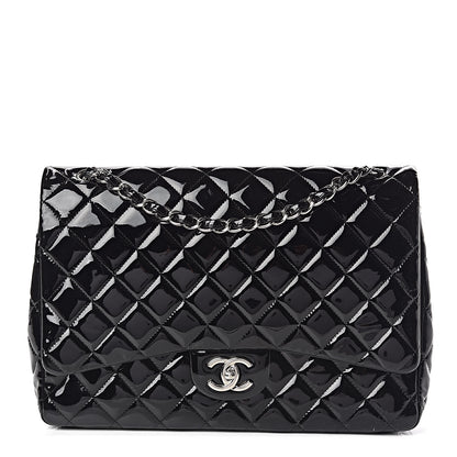 Chanel Patent Quilted Maxi Double Flap Black 1 of 12