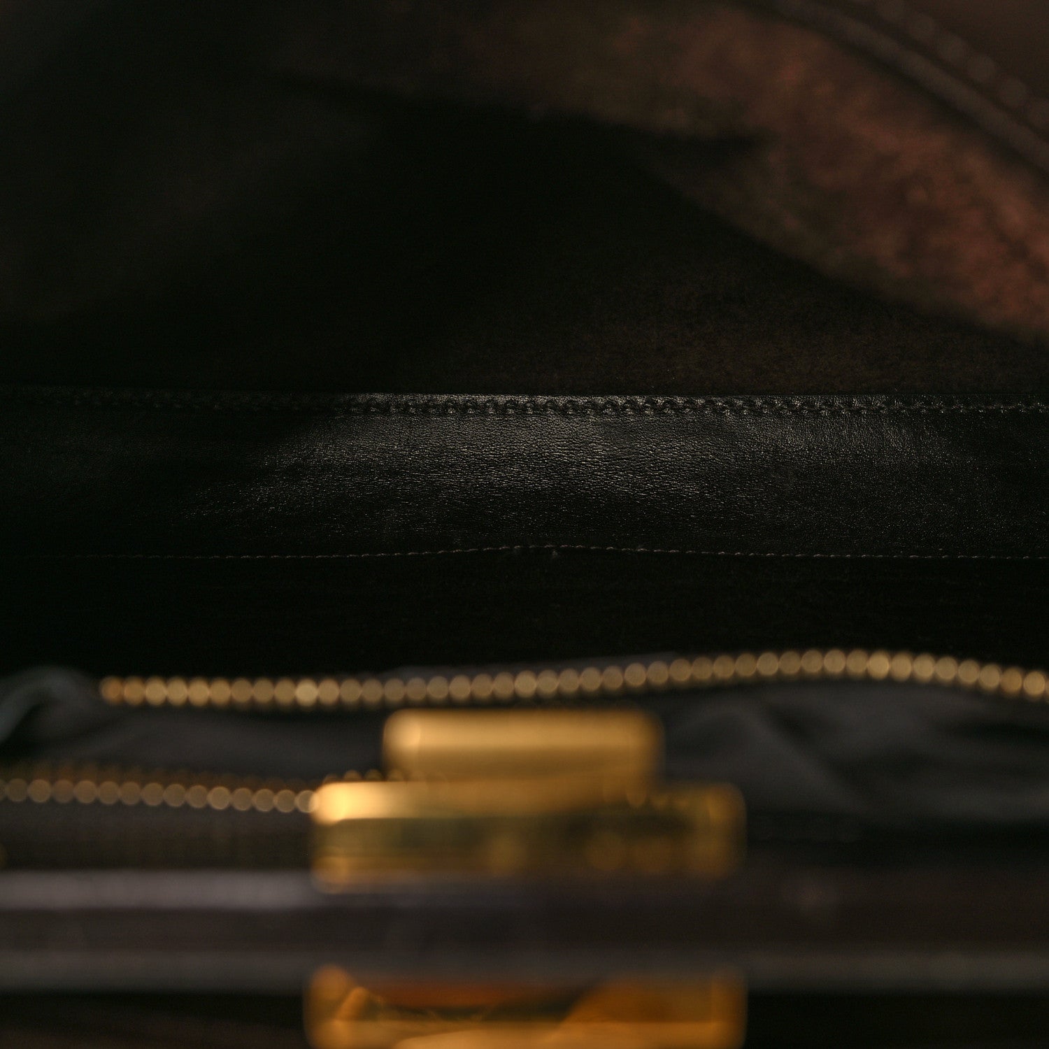 Fendi Vitello Morgan Fabric Jacquard Pequin Medium Iconic Satchel Moro Granada Black 5 of 11