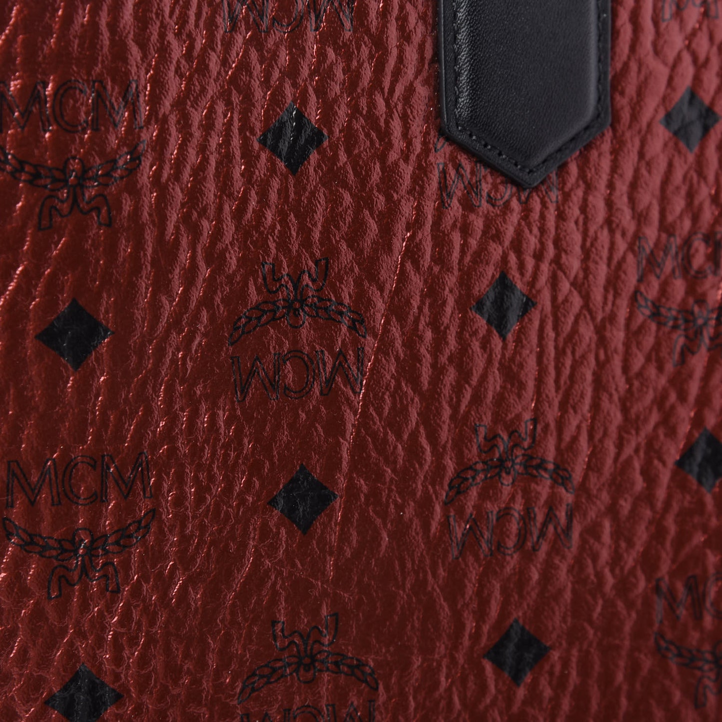 Metallic Visetos Shopper Tote Scooter Red