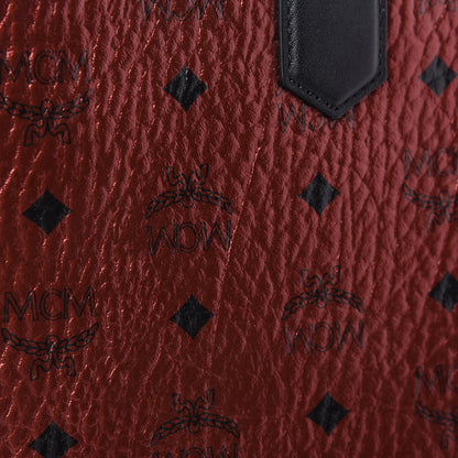 MCM Metallic Visetos Shopper Tote Scooter Red 10 of 11