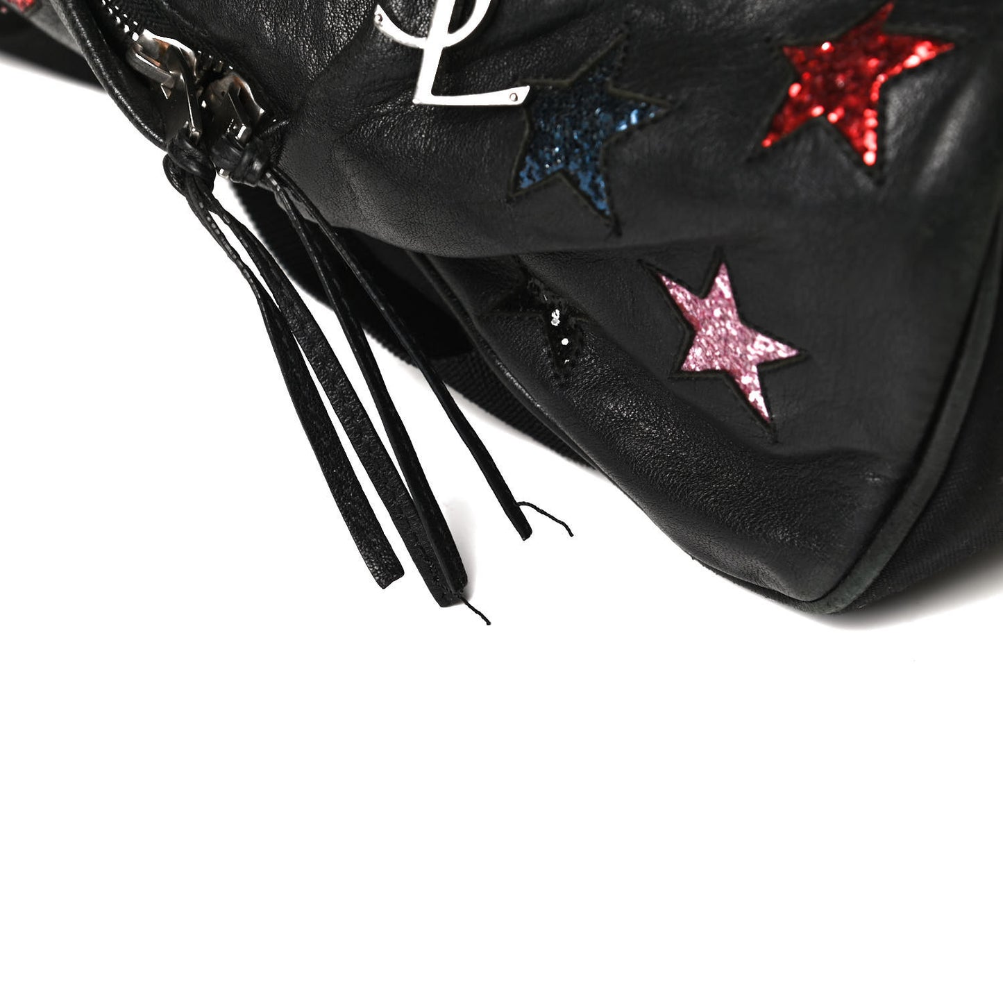 Lambskin Star Applique Mini City California Backpack Black